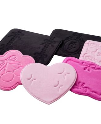 Ribbon Border Quilted Memory Foam Bath Mats