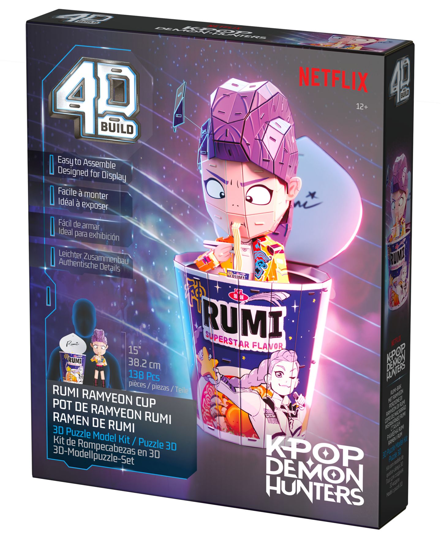 KPop Demon Hunters Детские игрушки Spin Master Toys & Games Spin Master Rumi KPop Ramen Cup 138-Piece 3D Puzzle, Ages 12+ — фото 3