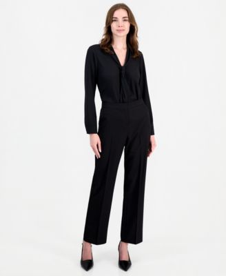 Women's Straight Pant Straight-Leg Mid-Rise Pants