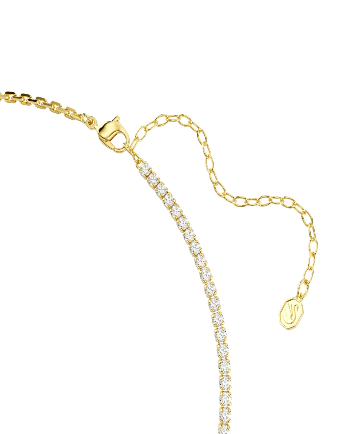 Swarovski Gold-Tone Plated White Crystals Necklace