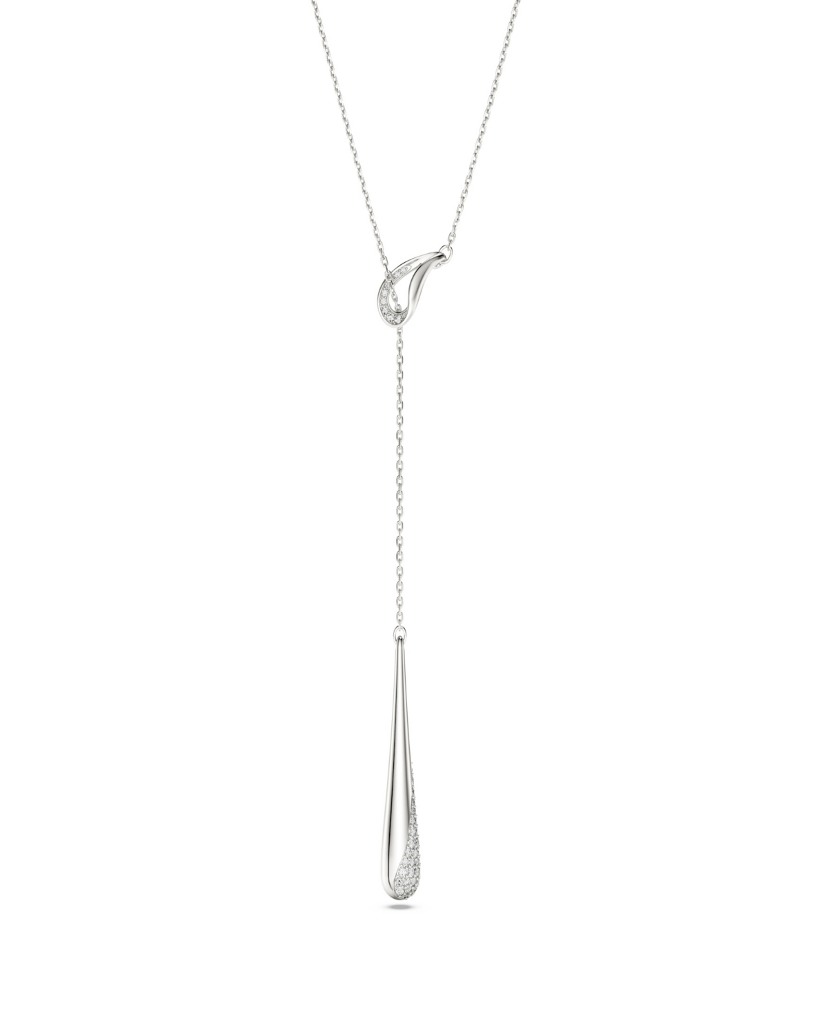 Swarovski Sterling Silver-Plated White Crystals Necklace