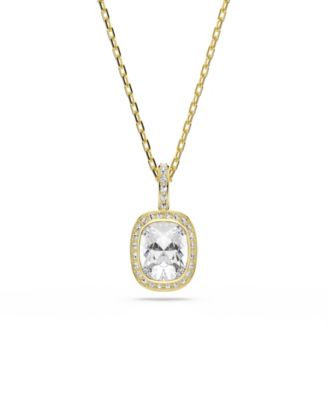 Gold-Tone Plated White Crystals Necklace