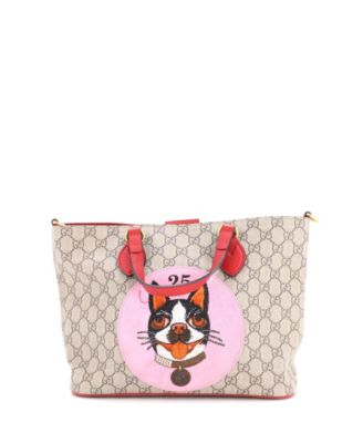 Small Convertible Soft Tote GG Coated Canvas with Applique
