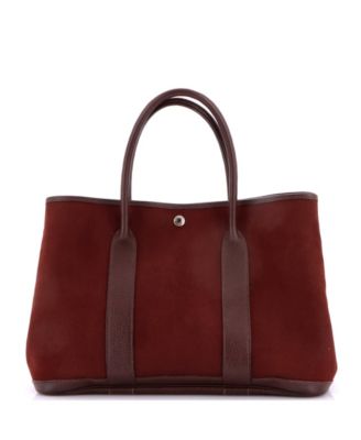Pre-Owned Hermes 36 Garden Party Tote Toile and Leather