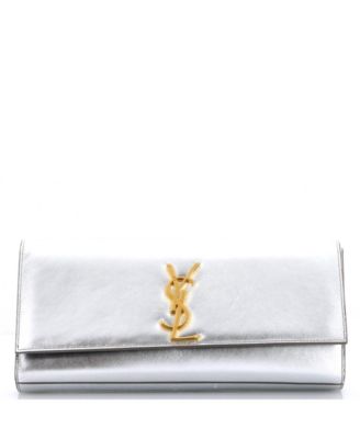 Long Classic Monogram Clutch Metallic Calfskin
