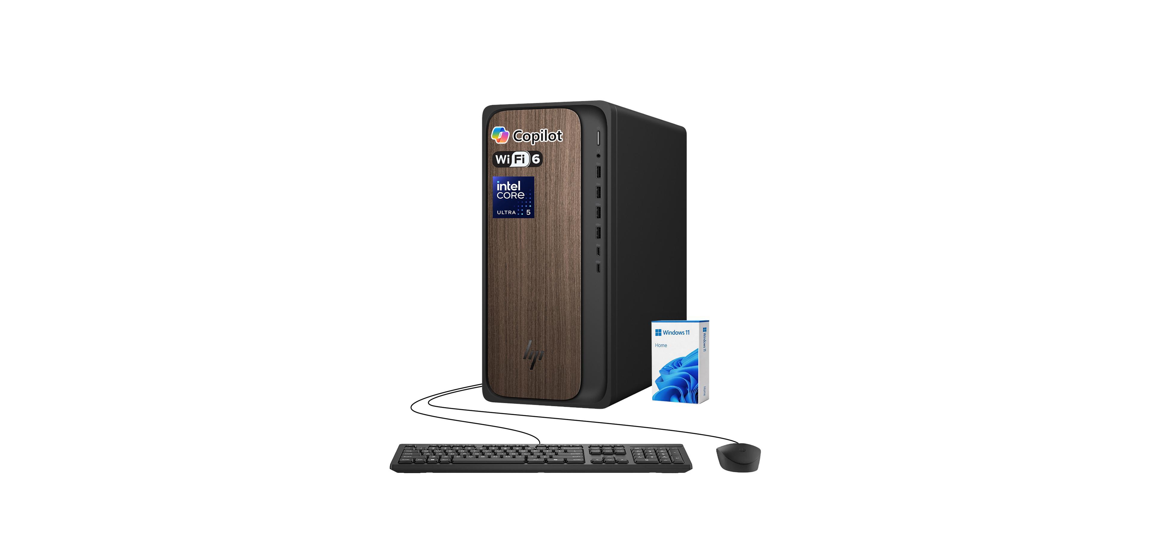 Hp OmniDesk Tower Desktop, Intel Core Ultra 5 225, Intel Graphics, 16GB DDR5, 512GB Ssd, Wi-Fi 6, Win11 Home, Black