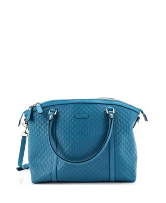 Medium Britt Convertible Dome Satchel Microguccissima Leather