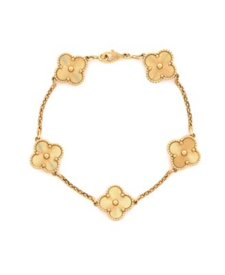 Pre-Owned Van Cleef and Arpels Vintage Alhambra 5 Motifs Bracelet