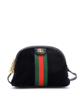 Small Ophidia Dome Shoulder Bag Suede