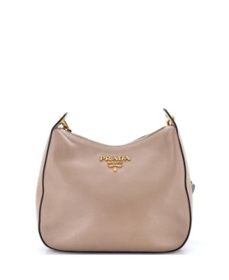 Medium Striped Strap Zip Hobo Vitello Daino