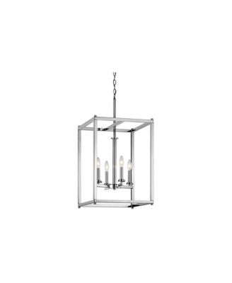 Crosby 16" Wide Dual-Chrome 4-Light Foyer Pendant