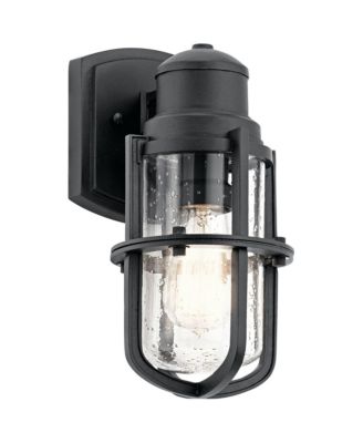 Suri 11 1/4" High Textured Black Outdoor Wall Light