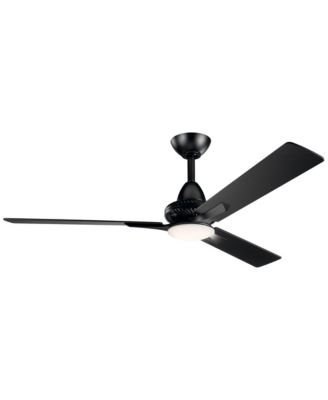 52" Kosmus Satin Black LED Ceiling Fan with Remote