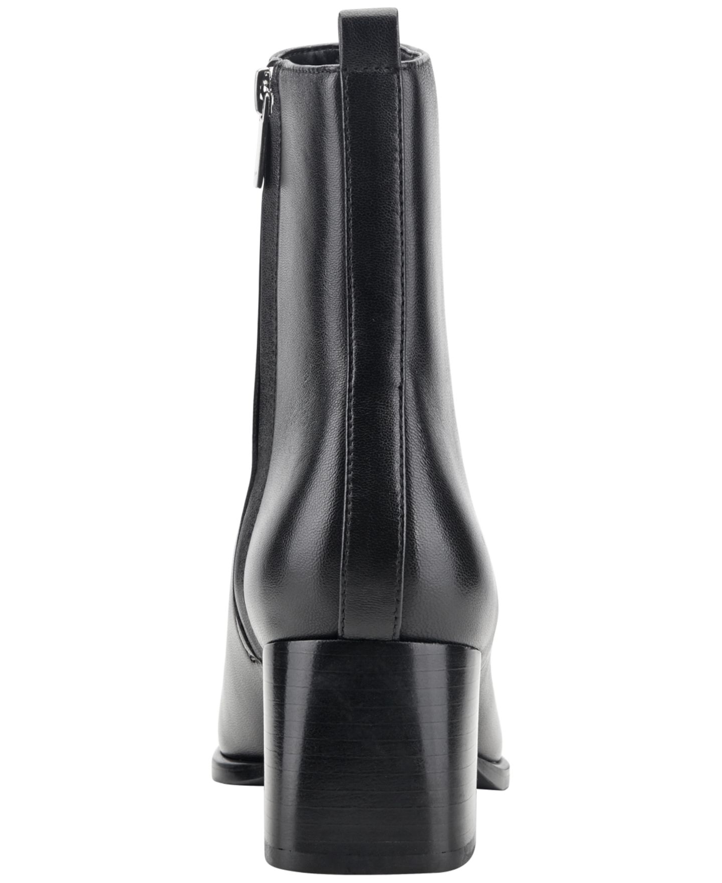 Женские ботинки Marc Fisher LTD Milley Leather Block Heel Dress Booties, цвет: Чёрный кожаный — фото 3