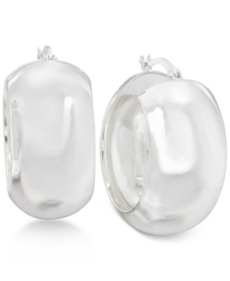 Macy's - High-Polished Huggy Hoop Earrings in Sterling Silver