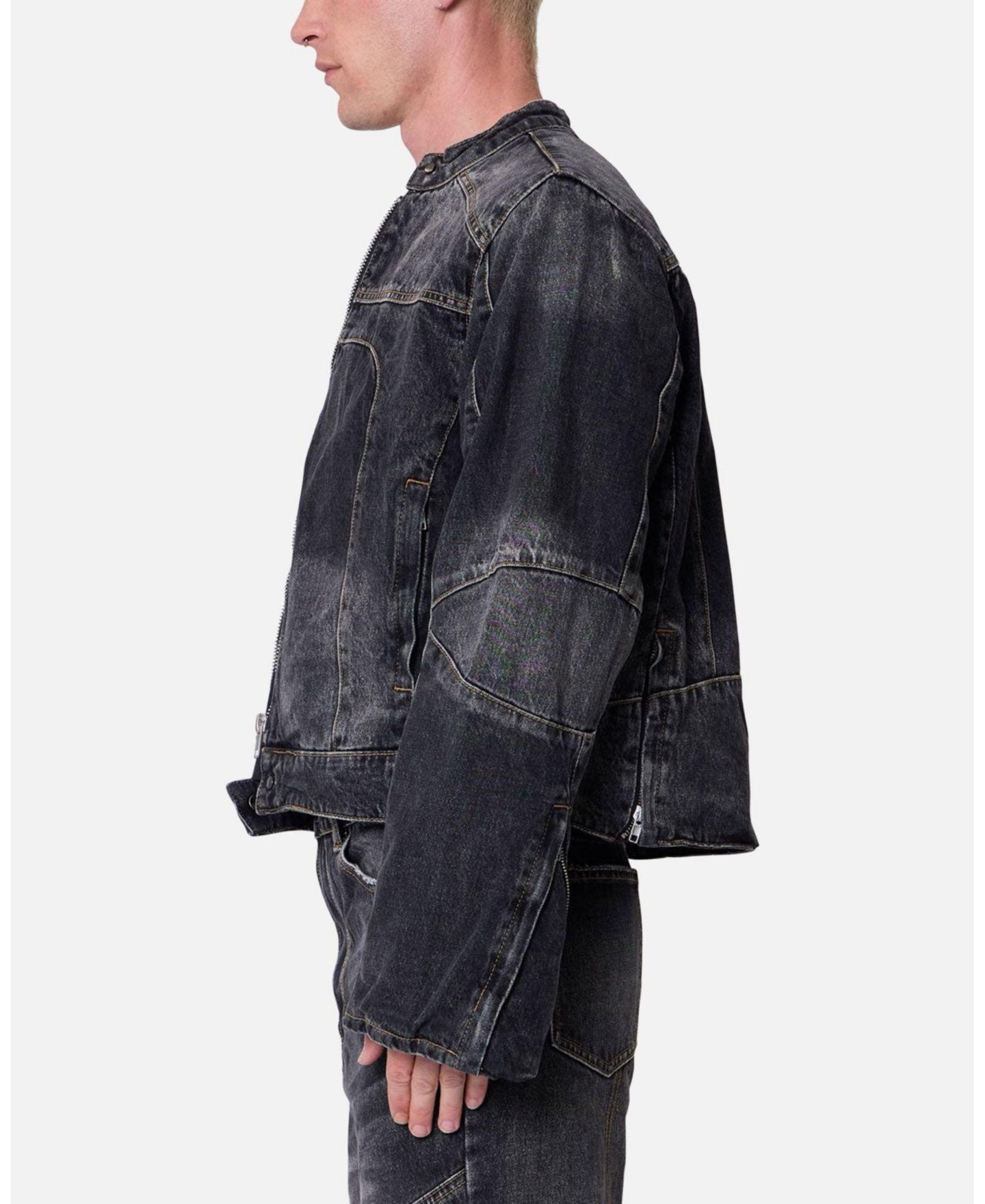 Мужская куртка mnml Panelled Moto Denim — фото 4