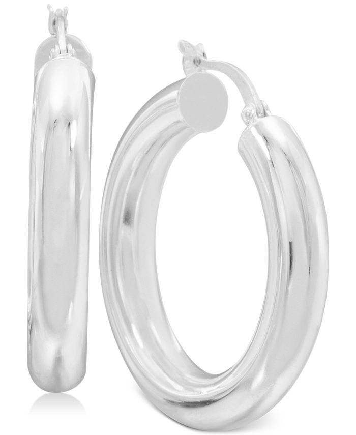 Macy's - Polished Tube Hoop Earrings