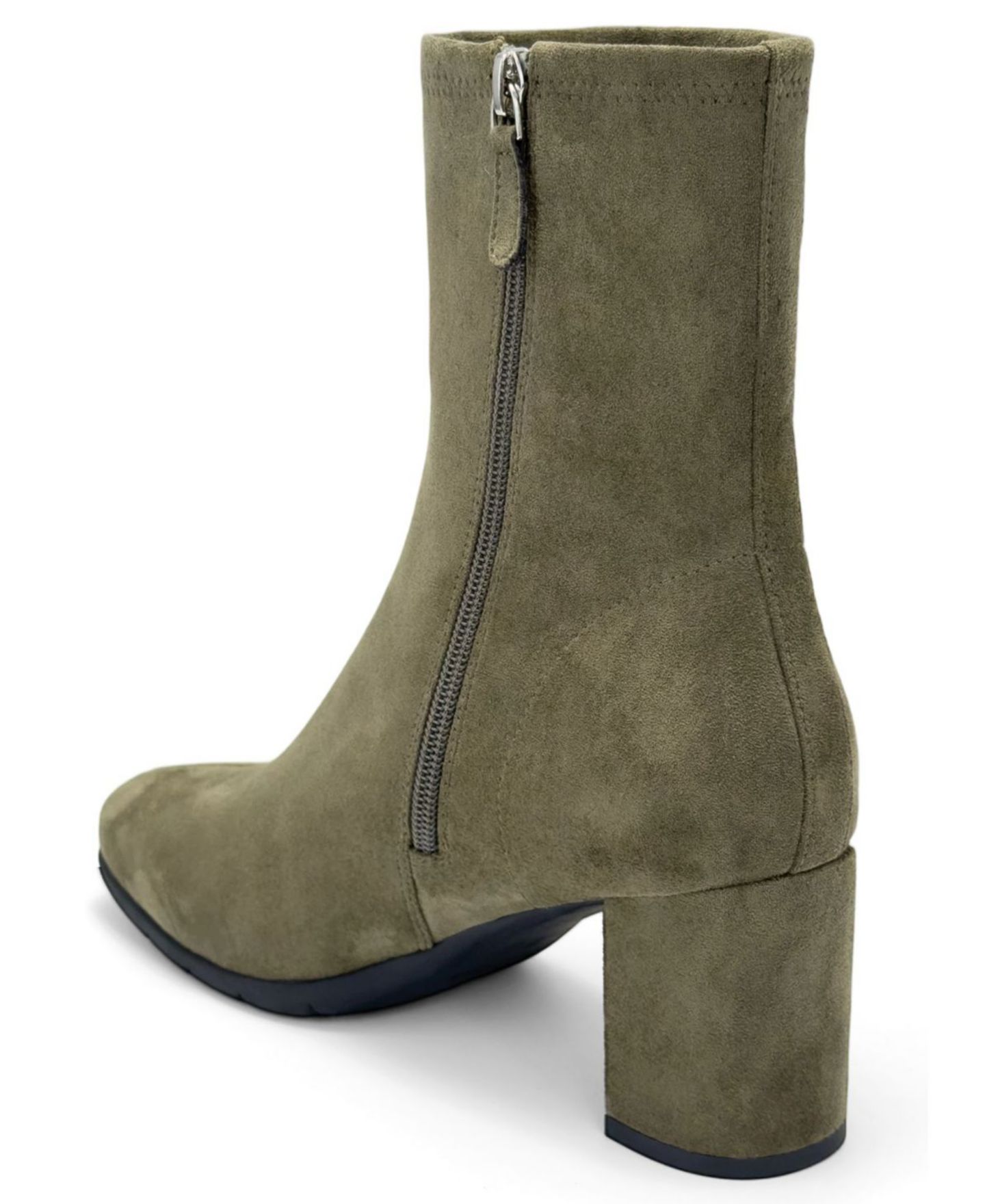 Женские ботинки Aerosoles Miley Block Heel Dress Booties, цвет: Оливковый искусственный замшевый — фото 6