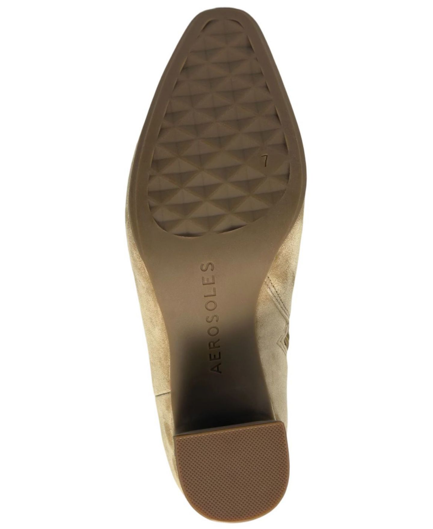 Женские ботинки Aerosoles Mari Block Heel Dress Booties, цвет: Верблюжий замшевый — фото 5