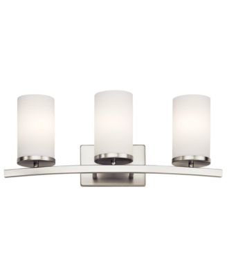 Crosby 23" Wide Brushed Nickel 3-Light Bath Light