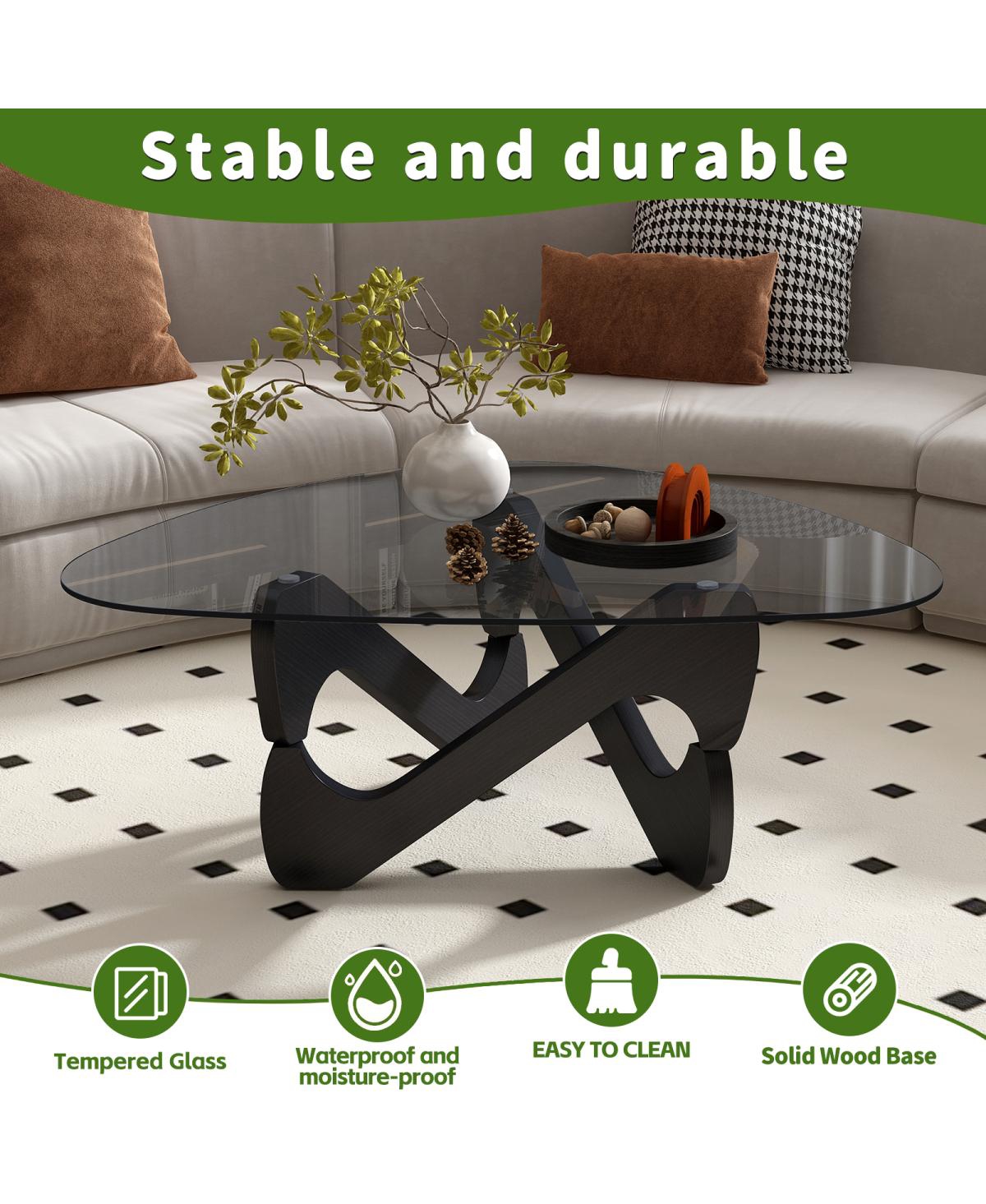 Streamdale Furniture Modern Glass Coffee Table