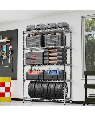 5-Tier Steel Wire Storage Shelving Unit, 1750 LBS Capacity, 72.4" H