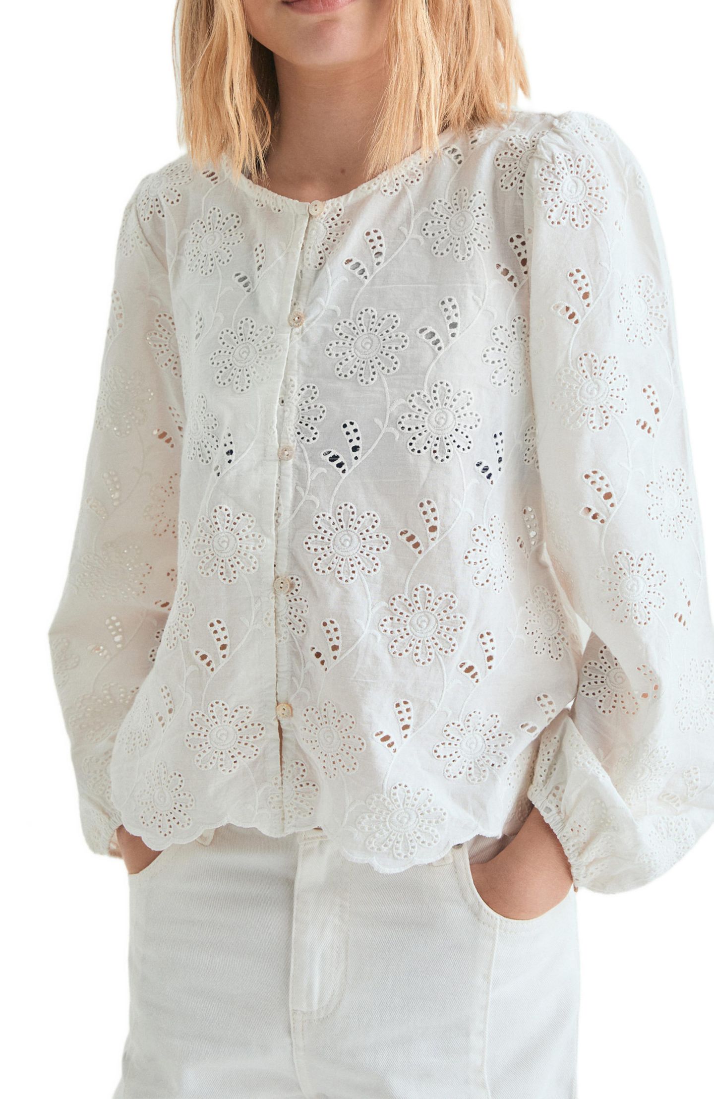 Женская блузка Scalpers Little Girls Perforated with Buttons — фото 2