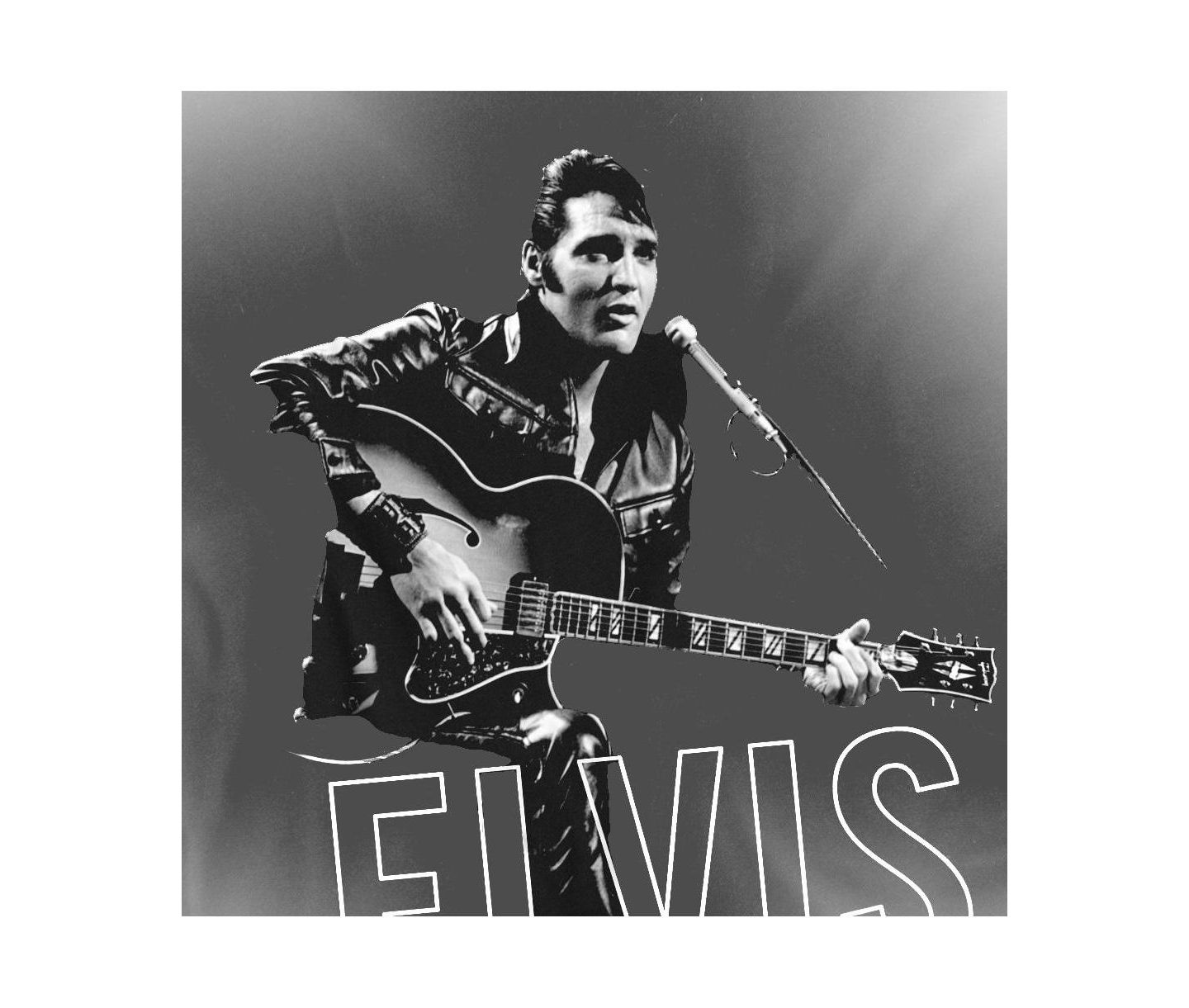Мужская футболка Elvis Presley Guitar In Hand, цвет: Чёрный — фото 3