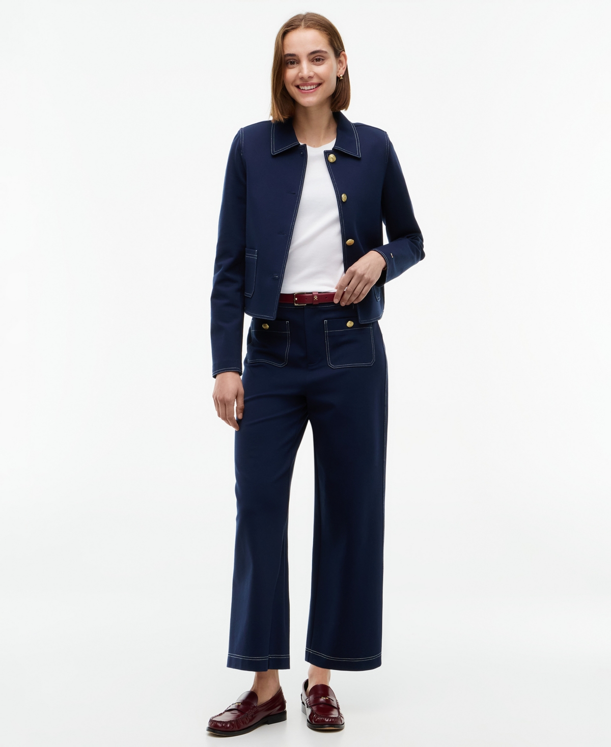 Tommy Hilfiger Women's Ponte Top-Stitch Pants