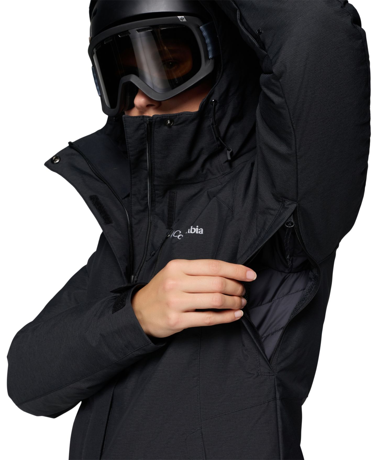 Женская куртка Columbia Whirlibird V Interch 3-in-1 Waterproof, цвет: Чёрный — фото 7