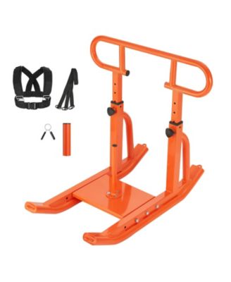 Steel Weight Sled Fitness Training Workout Equipment with 5-Height Handle for 1/2 in Plates