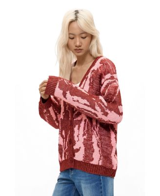 Women's Chunky-Knit Long-Sleeve Cardigan