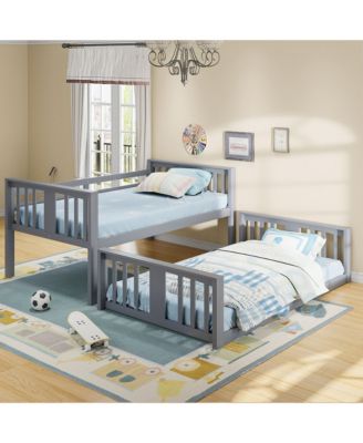 Twin Over Twin Bunk Bed with Ladder