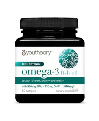 High Potentcy Omega-3 Fish Oil, 60 Soft Gels 30 Day Supply