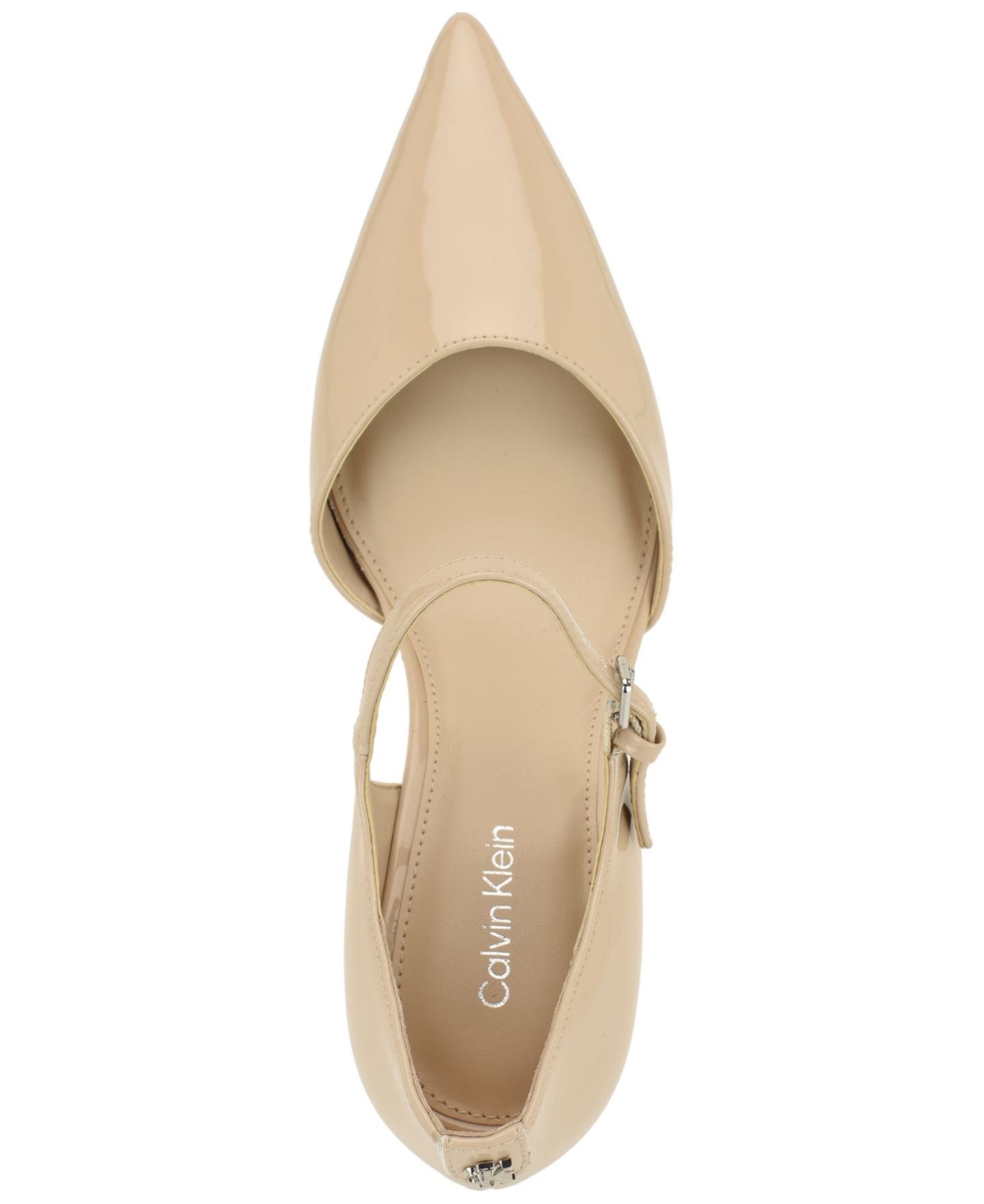 Женские туфли Calvin Klein Brynia Two Piece Mary Jane Stiletto Pumps, цвет: Серо-коричневый лаковый — фото 4