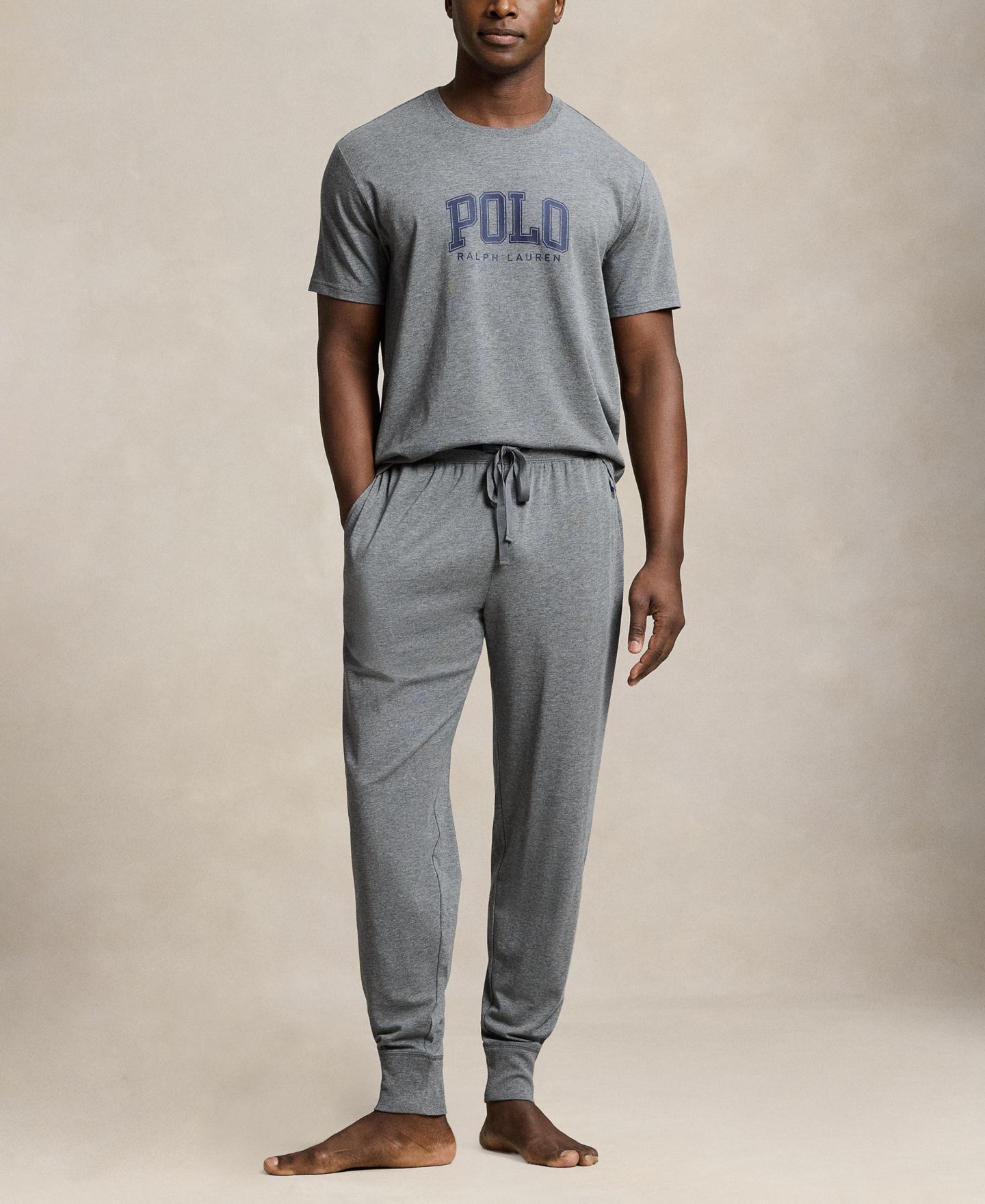 Свитшоты для мужчин, круглый вырез — Polo Ralph Lauren, цвет: Графитовый / Тёмно-синий — фото 2