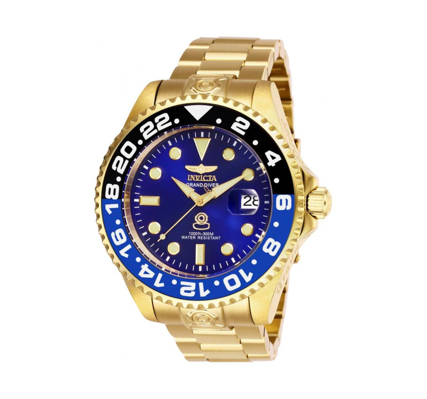 Мужские часы Invicta Pro Diver 27971 47mm Automatic - Stainless Steel Bracelet, цвет: Золотой — фото 1