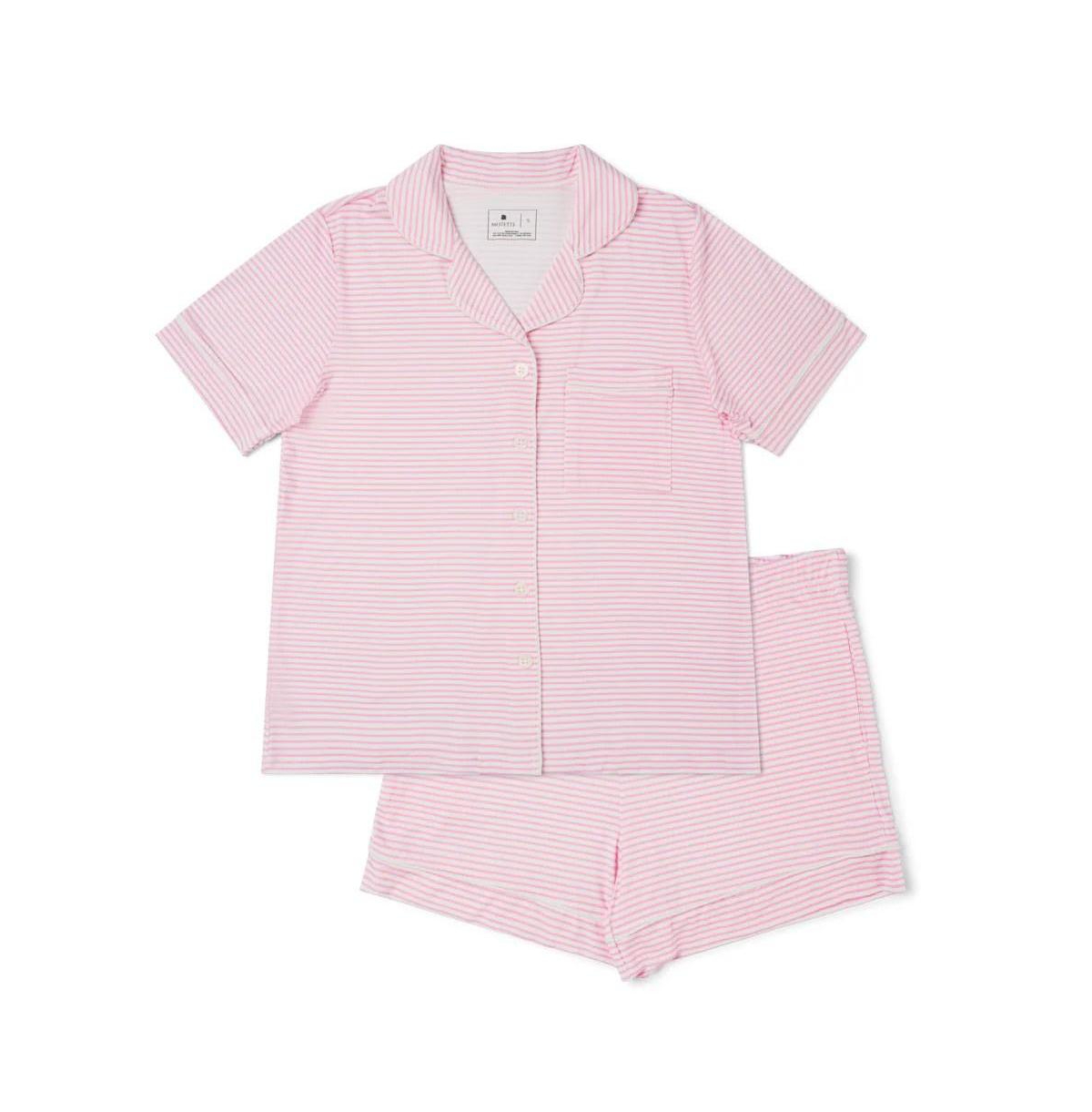 Motette Women's Ballet Stripe Bamboo Pajama Set