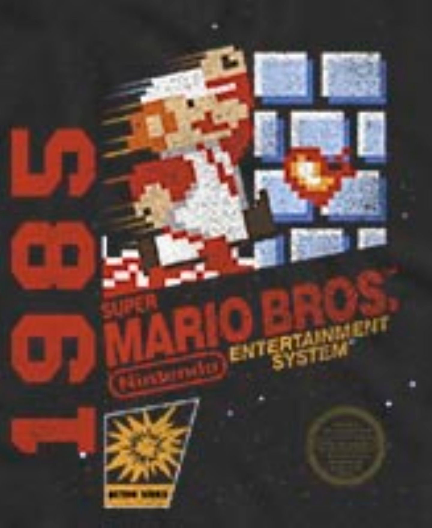 Мужской топ Fifth Sun Nintendo Super Mario Bros. 1985 Retro Pixel Graphic, цвет: Чёрный — фото 3