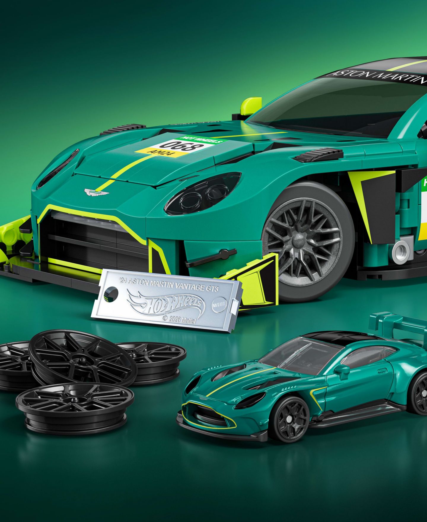 Конструктор Mattel Brick Shop Hot Wheels '24 Aston Martin Vantage GT3, 793 детали — фото 5