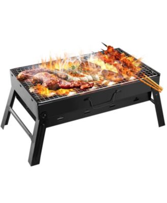 Foldable Portable BBQ Charcoal Grill Grill Lightweight Smoker Grill for Camping Picnics Garden Grilling