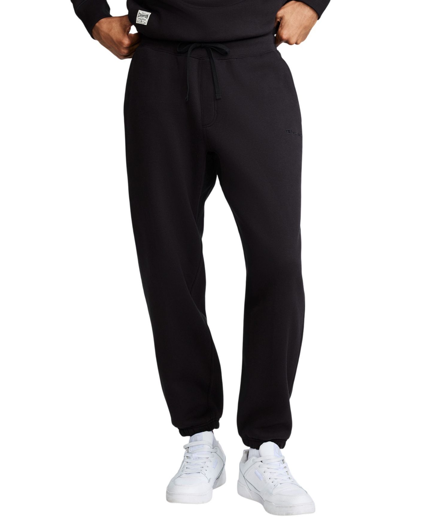 Мужские брюки Champion Adjustable Hem Loose-Fit Sweatpants, цвет: Чёрный — фото 1