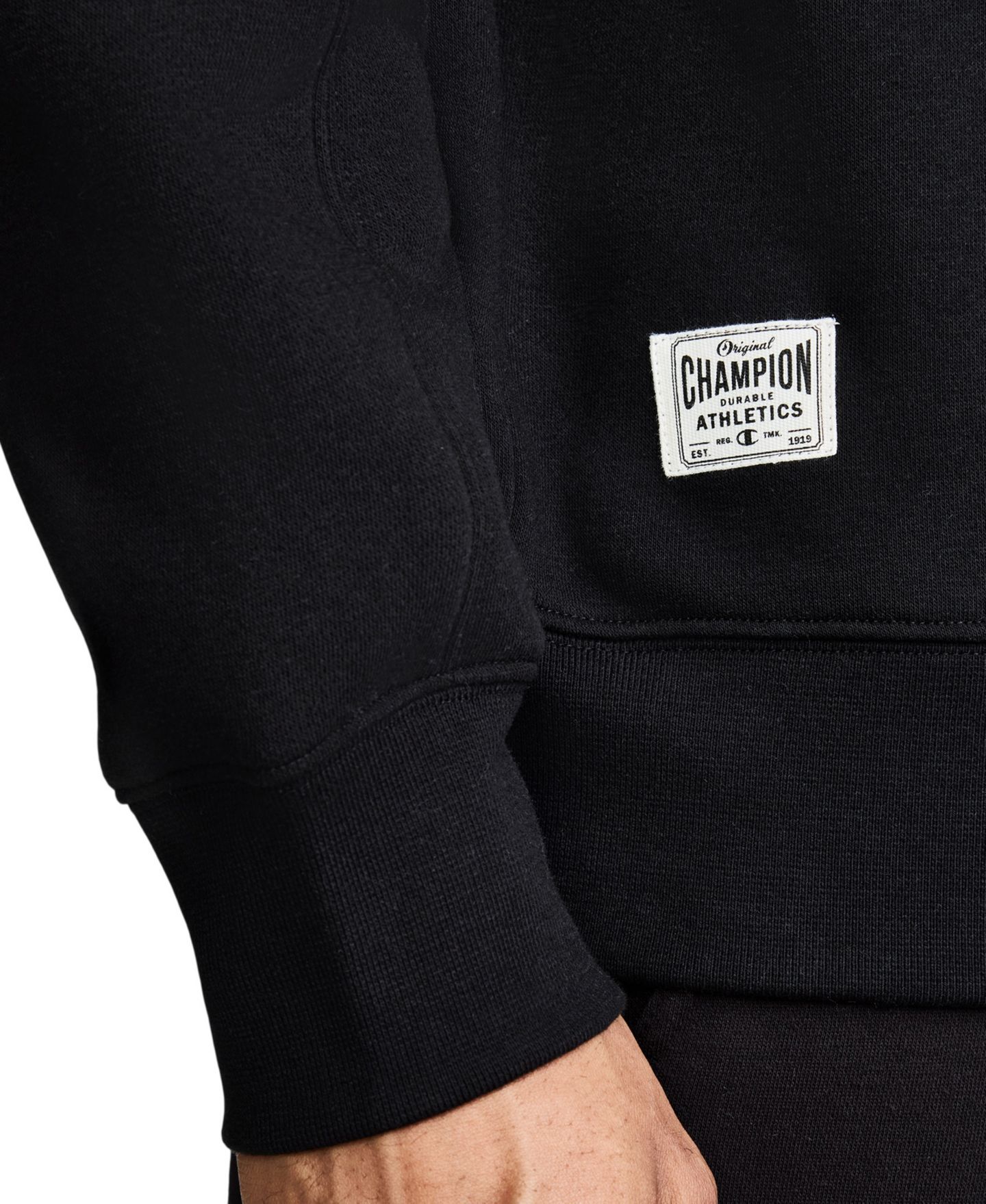 Мужская толстовка Champion Durable Goods Fleece, цвет: Чёрный — фото 5
