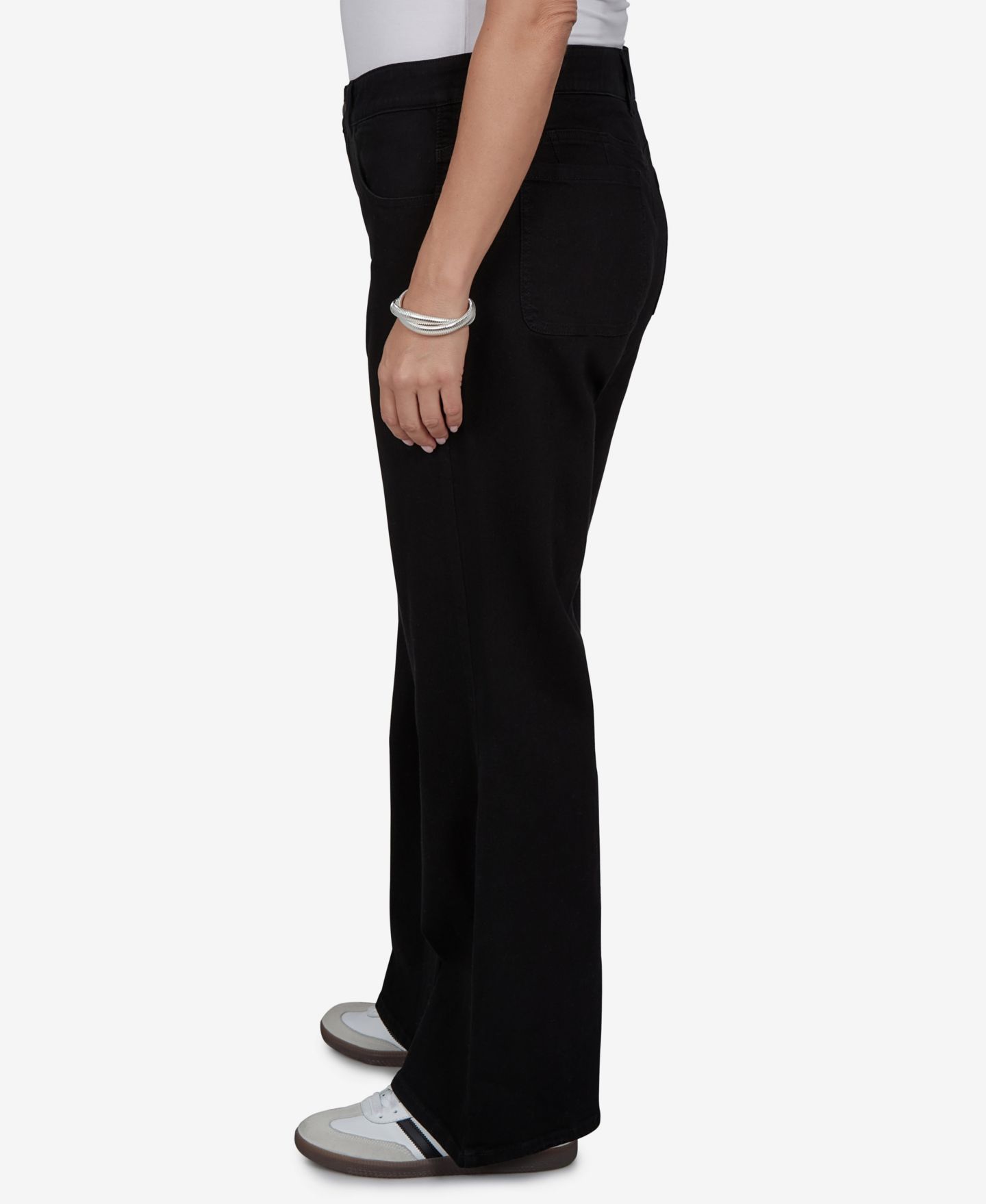 Женские джинсы Ruby Rd. Plus Size Mid-Rise Flare, цвет: Угольно-чёрный — фото 4
