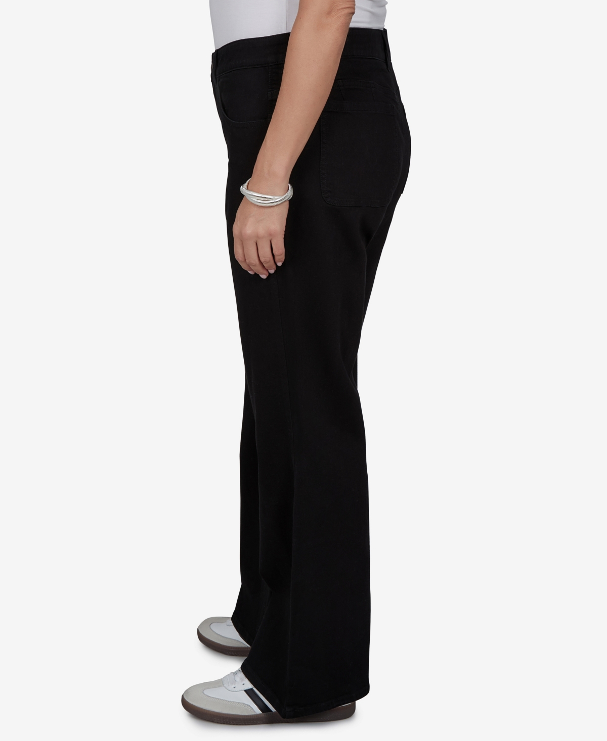 Ruby Rd. Plus Size Mid-rise Flare Jeans In Black