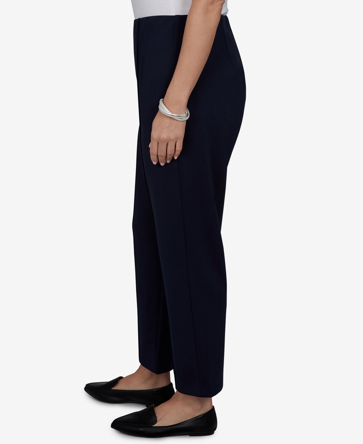 Ruby Rd. Plus Size Mid-rise Pull-on Ponte Pants In Blue