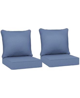 Outdoor Chair Cushions Set of 2 with Backs