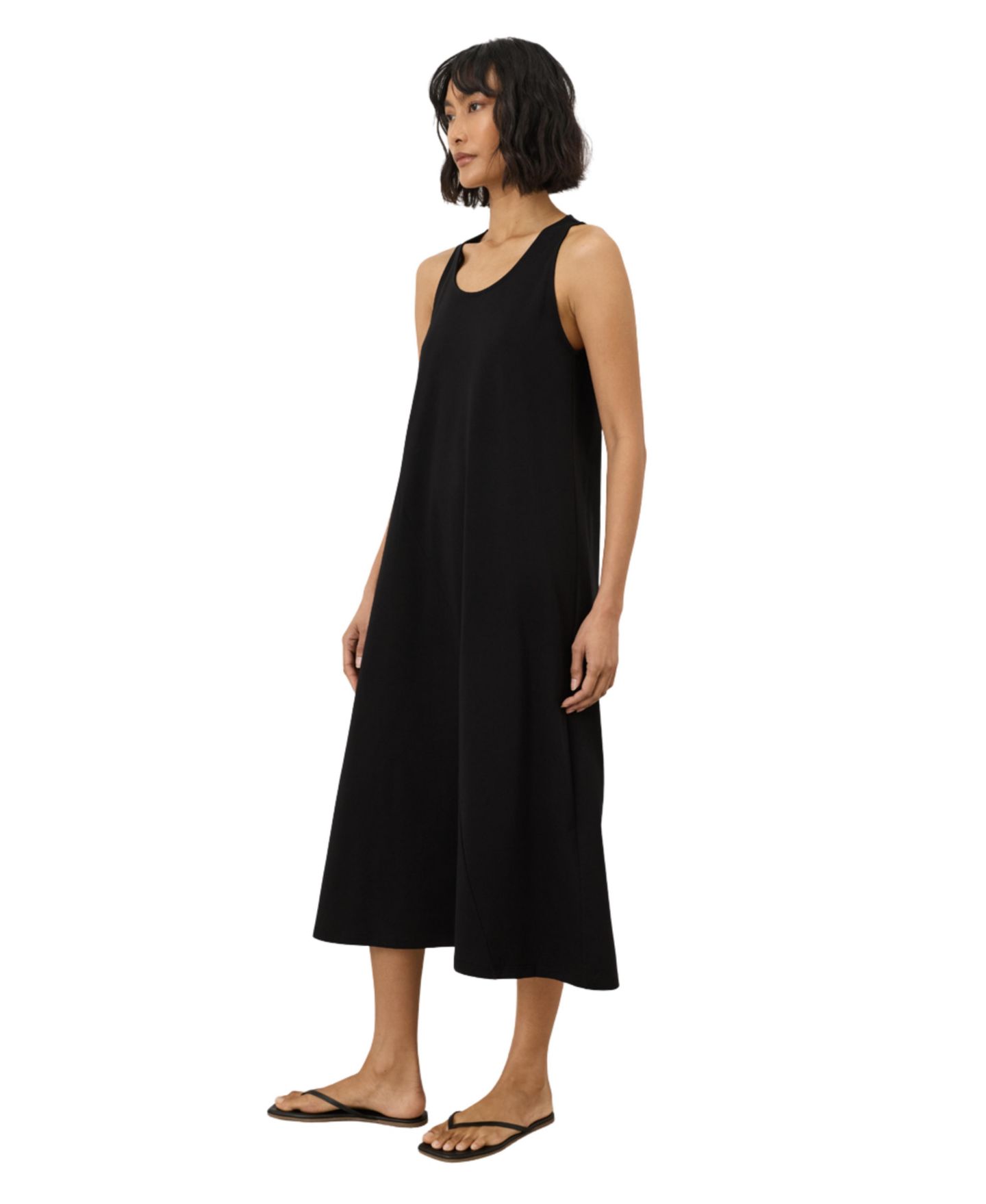 Женское платье Pact Fit and Flare Asymmetrical Dress Made with Organic Cotton, цвет: Чёрный — фото 3