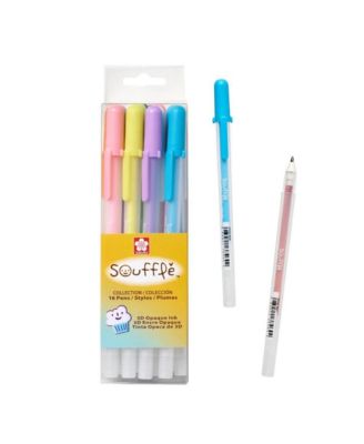 16-Piece Souffle Cube Collection 3-D Opaque Ink Pen Set