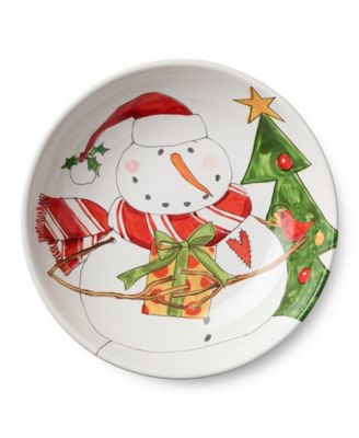 Snowman Delight 13" Serving Bowl